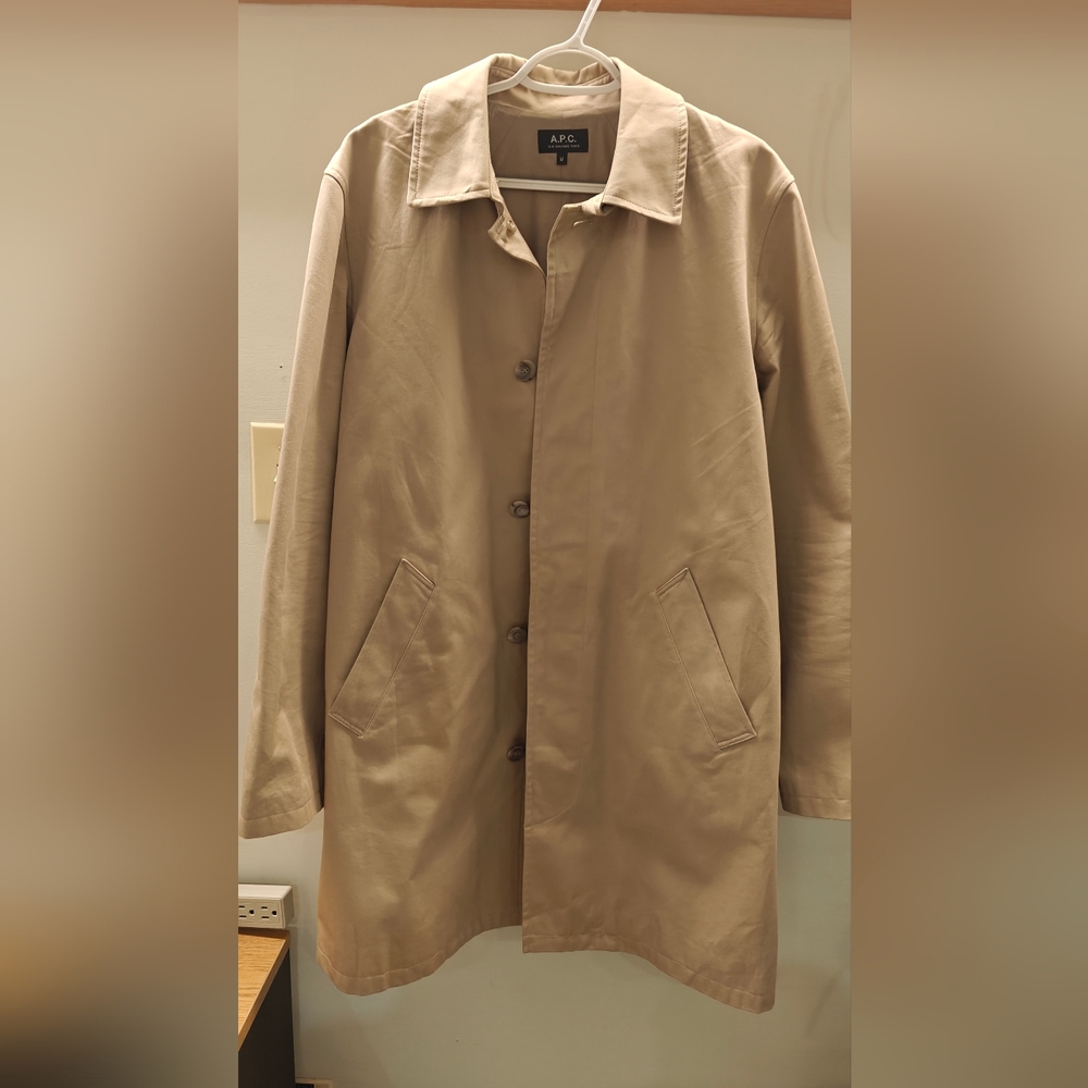 A.P.C.Rue Madame Paris Men's Tan Coat Medium